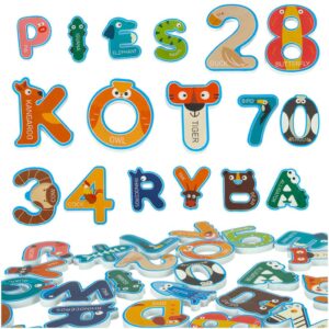 Zabawka do kapieli literki cyferki piankowe