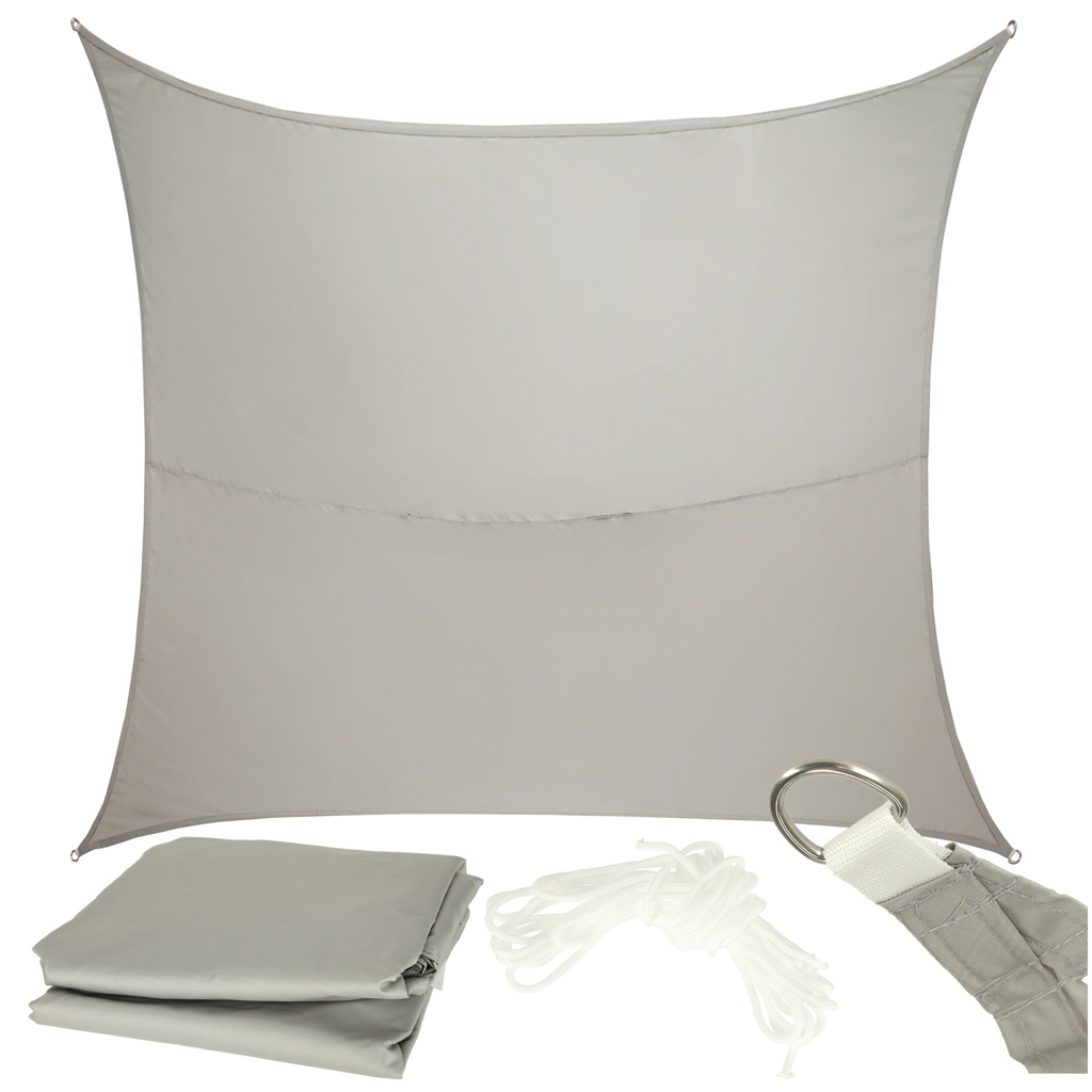 Zagiel przeciwsloneczny LUARO ogrodowy tarasowy wodoodporny 4x4x4m kwadratowy szary