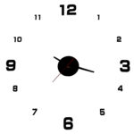 Zegar Scienny czarny 4 duze cyfry