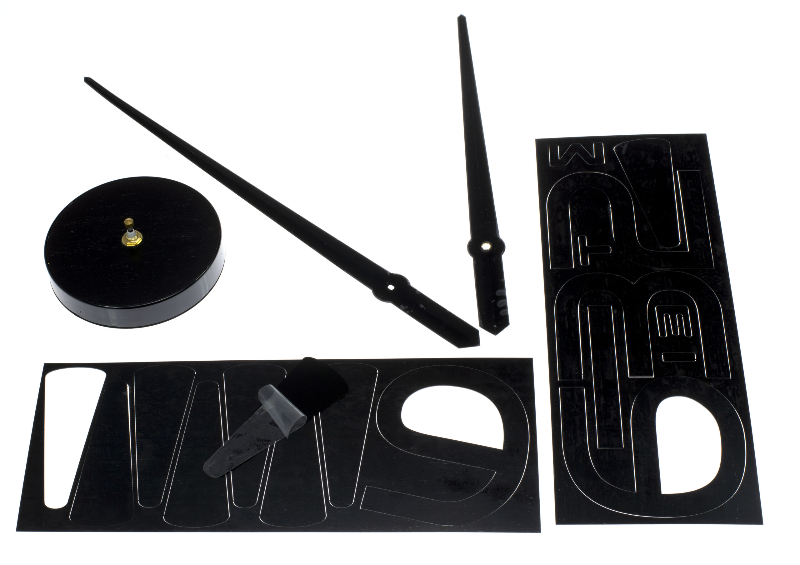 Zegar scienny duzy 80 120cm czarny 4 cyfry