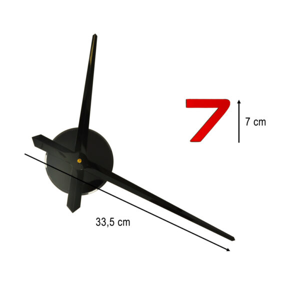 Zegar scienny naklejany 12 cyfr 80 90 cm czarne wskazowki kolorowy