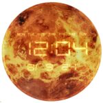 Zegar scienny planeta mars z wyswietlaczem LED 32 cm pomaranczowy