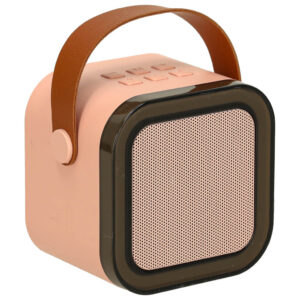Zestaw do karaoke 2 mikrofony glosnik przenosny BLUETOOTH USB LED rozowy