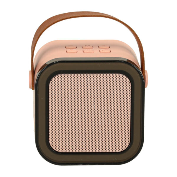 Zestaw do karaoke 2 mikrofony glosnik przenosny BLUETOOTH USB LED rozowy