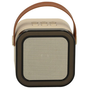 Zestaw do karaoke mikrofon glosnik przenosny BLUETOOTH USB LED bezowy