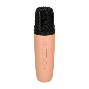 Zestaw do karaoke mikrofon glosnik przenosny BLUETOOTH USB LED rozowy