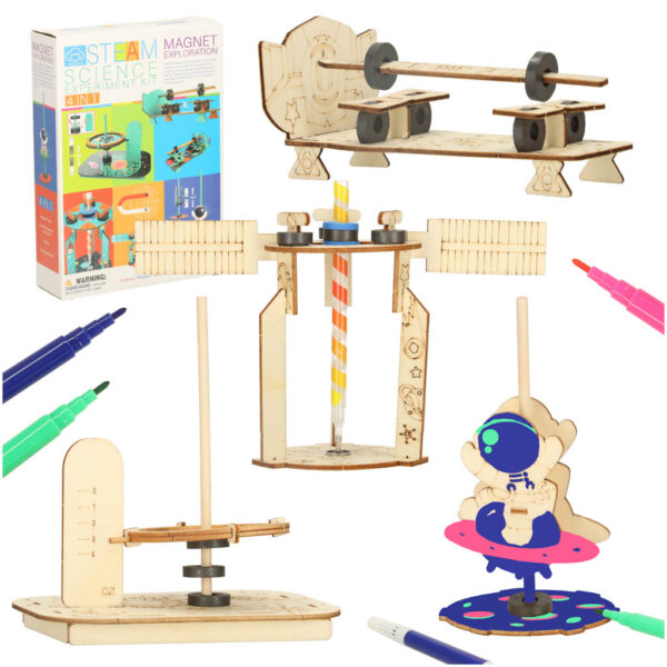 Zestaw edukacyjny do eksperymentow naukowych magnetycznych DIY 4w1 Zestaw edukacyjny do eksperymentow naukowych magnetycznych DIY 4w1