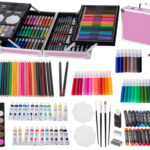 Zestaw plastyczny do malowania w walizce 145el rozowy