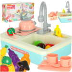 Zlewozmywak zlew do mycia naczyn dla dzieci z akcesoriami XXL niebieski