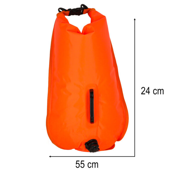 Bojka do plywania boja asekuracyjna ratunkowa plywacka sucha kieszen gwizdek 28l 171097.jpg