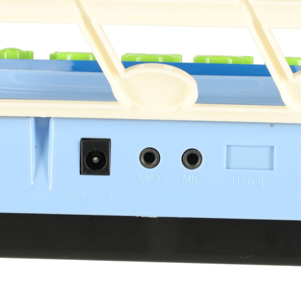 Keyboard dla dzieci pianinko interaktywne organki 37 klawiszy mikrofon statyw niebieskie 173062.jpg