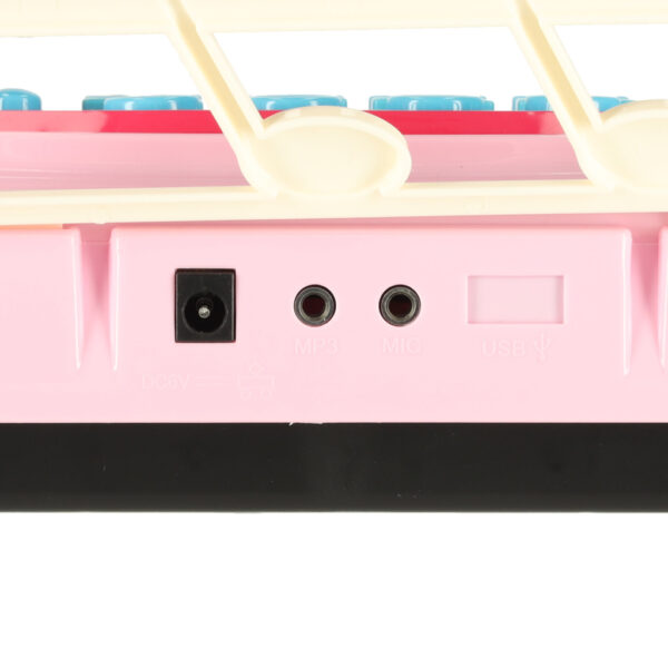 Keyboard dla dzieci pianinko interaktywne organki 37 klawiszy mikrofon statyw rozowe 173076.jpg