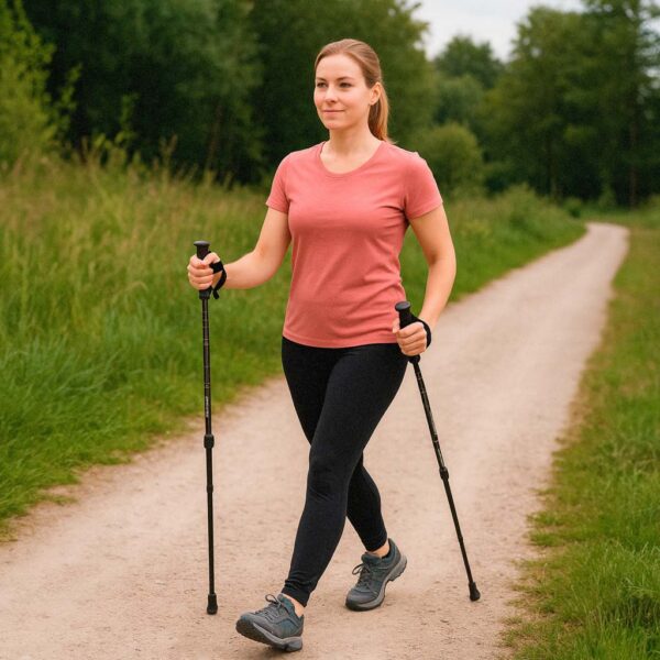 Kijki kije trekkingowe do nordic walking skladane 2 sztuki czarne 172809.jpg
