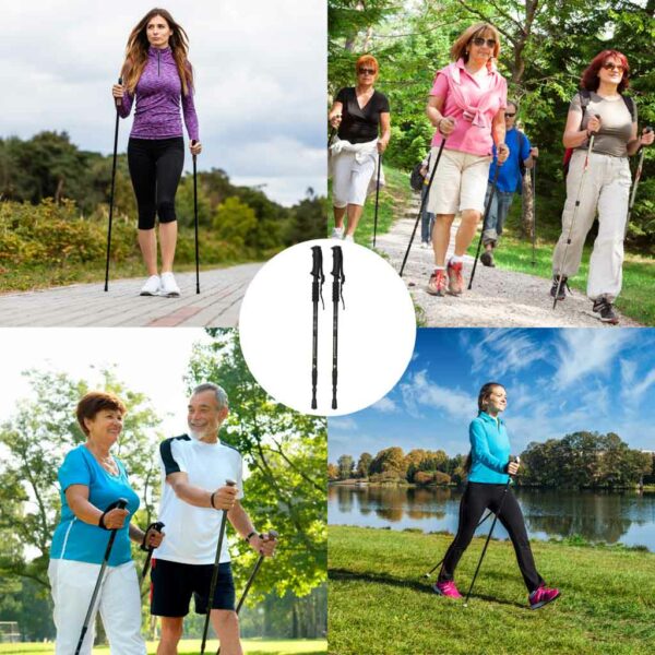 Kijki kije trekkingowe do nordic walking skladane 2 sztuki czarne 172810.jpg