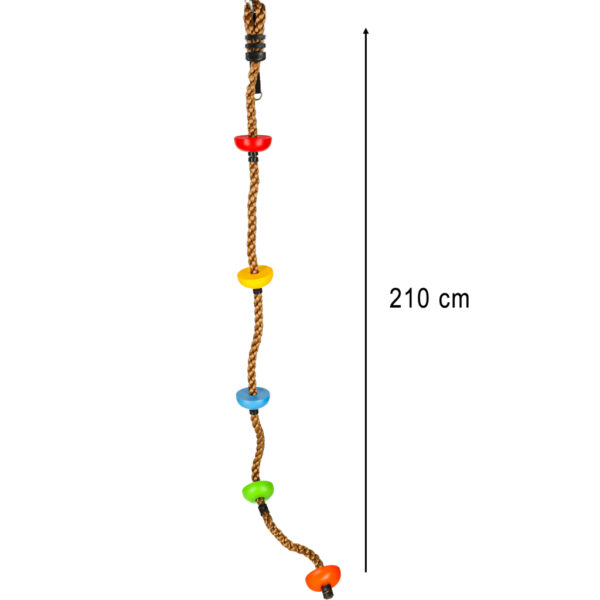 Lina do wspinaczki hustawka sznur wspinaczkowy z wezlami platformami 200cm 172676.jpg