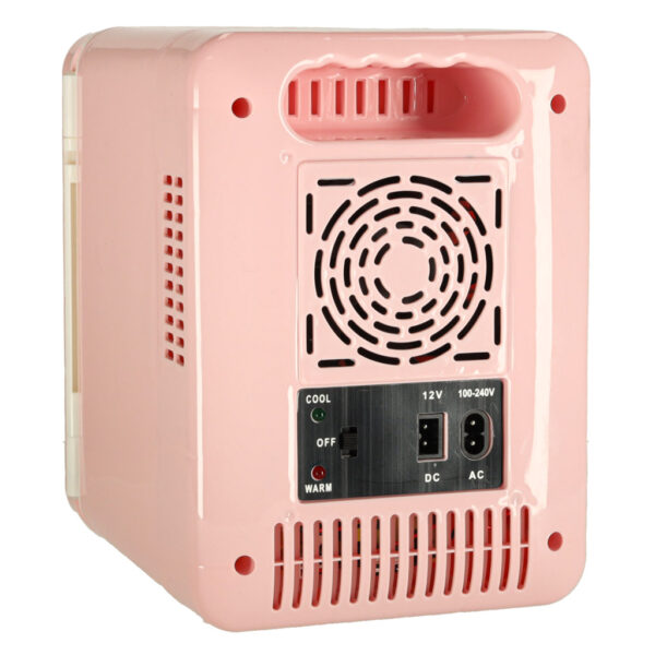 Lodowka turystyczna elektryczna samochodowa mini na jedzenie kosmetyki grzanie chlodzenie 2w1 4L rozowa 173756.jpg