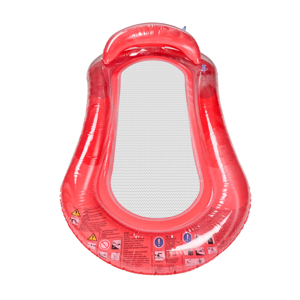 Materac dmuchany do plywania basenu wodny z siatka czerwony BESTWAY