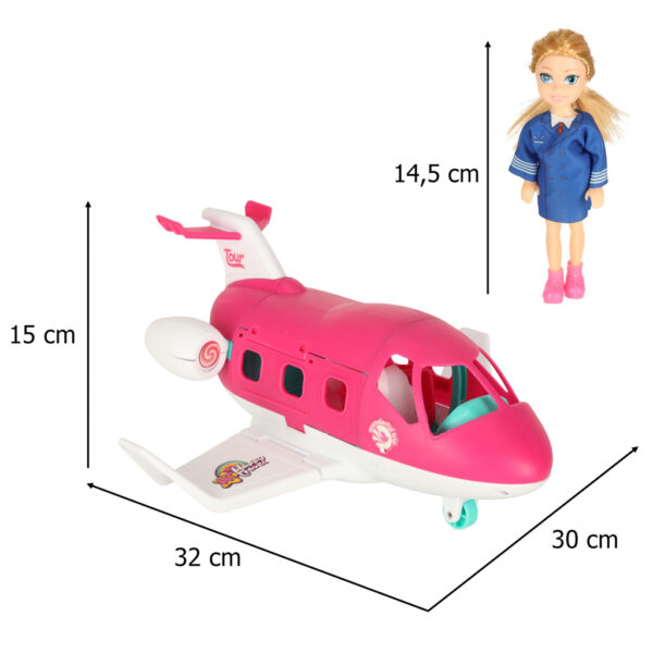Samolot dla lalek rozkladany stewardessa akcesoria 173353.jpg