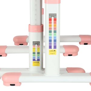 Kinder-Schulpult mit verstellbarem Stuhl und LED-Lampe USB rosa 175614.jpg