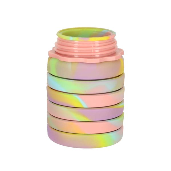 Butelka na wode bidon silikonowy skladany z uchwytem sportowy 500ml teczowy 174043.jpg