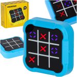 Kolko krzyzyk gra elektroniczna logiczna tic tac toe konsola przenosna niebieska