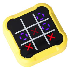 Přenosná elektronická logická hra Piškvorky (Tic Tac Toe) žlutá