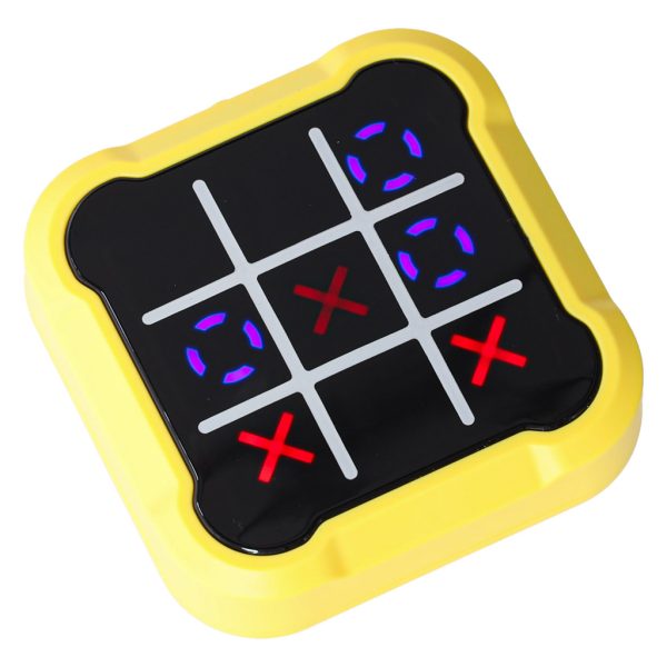 Přenosná elektronická logická hra Piškvorky (Tic Tac Toe) žlutá