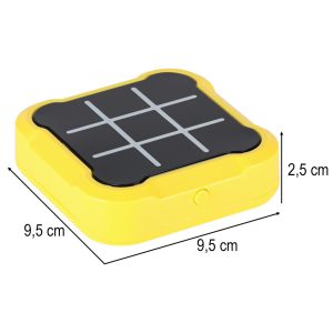 Přenosná elektronická logická hra Piškvorky (Tic Tac Toe) žlutá