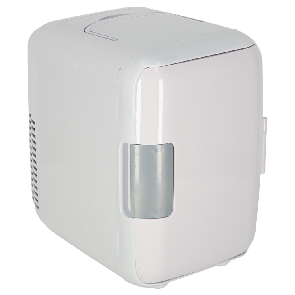 Lodowka turystyczna elektryczna samochodowa mini na jedzenie kosmetyki grzanie chlodzenie 2w1 4L biala