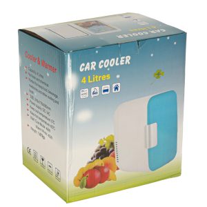 Mini elektrická cestovní autochladnička na potraviny, kosmetiku, ohřev, chlazení, 2 v 1, 4 l, bílá