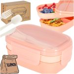 Lunch box sniadaniowka pudelko sniadaniowe z przegrodkami dzielone 1900ml morelowe 175329.jpg