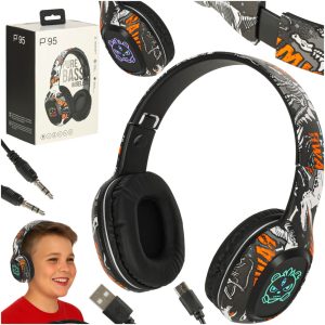 Sluchawki bezprzewodowe nauszne Bluetooth Gaming Sport czarne 174141.jpg