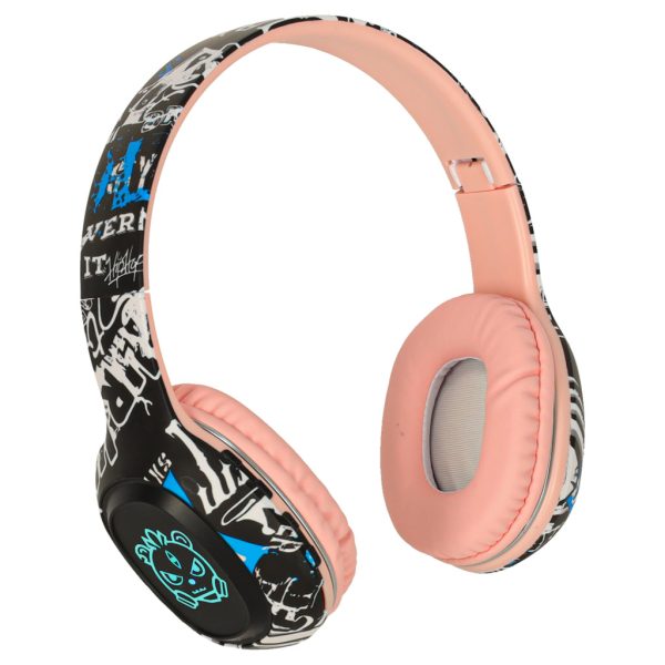Sluchawki bezprzewodowe nauszne Bluetooth Gaming Sport rozowe 174154.jpg