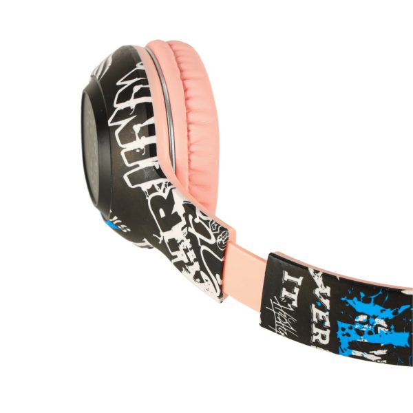 Sluchawki bezprzewodowe nauszne Bluetooth Gaming Sport rozowe 174159.jpg
