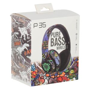 Belaidės „Bluetooth RGB“ žaidimų sportinės ausinės, uždedamos ant ausies, 150 mAh, 175634.jpg
