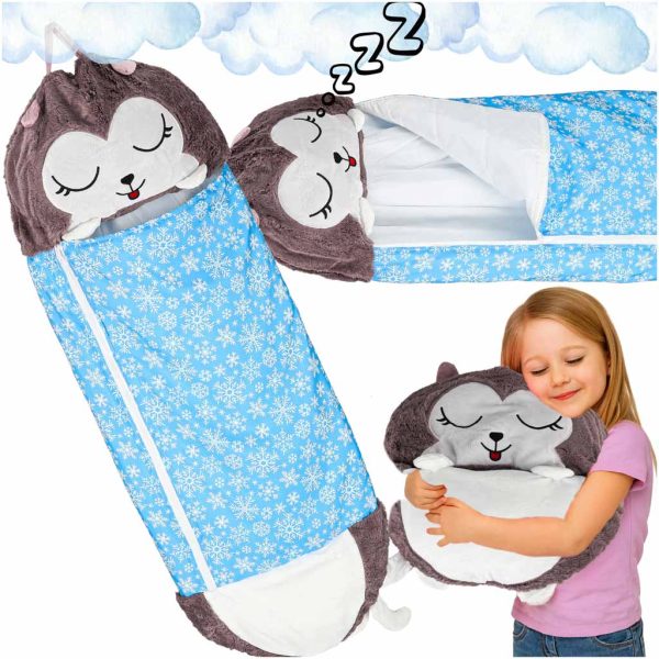 Vaikiškas kelioninis miegmaišis su pagalve 2 viename 135x50cm mėlynas 175600 Vaikiškas miegmaišis, turistinė pagalvė, 2 viename, 135x50 cm, mėlynas 175600.jpg