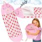Children's sleeping bag, travel pillow, 2-in-1, 135x50cm, pink 175590.jpg