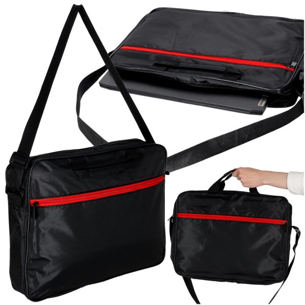 15-6 hüvelykes laptop táska, tok, tok, pánttal, aktatáska, női, férfi, fekete, 174695 Laptoptáska 15,6 hüvelykes, tok, pántos aktatáska női/férfi fekete