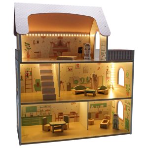 Wooden dollhouse LULILO Peonio 70cm LED size 176204.jpg