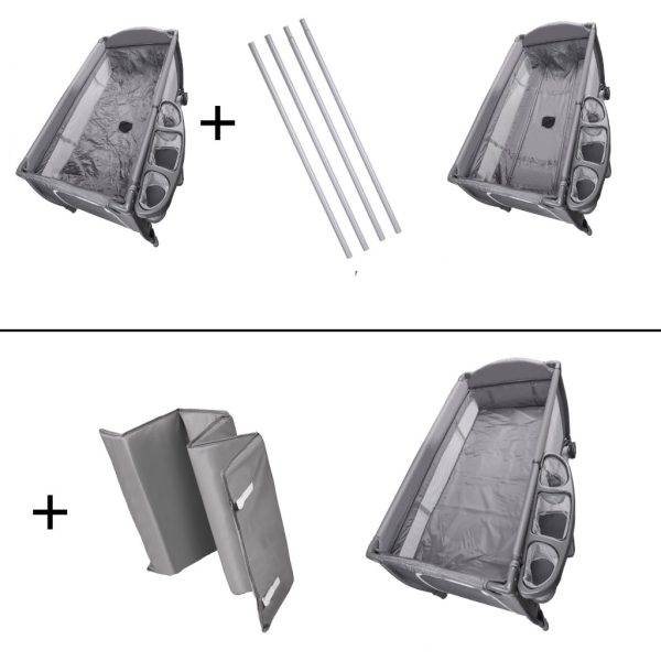 Lozeczko dzieciece turystyczne skladane dwupoziomowe przewijak max 15kg 177173.jpg