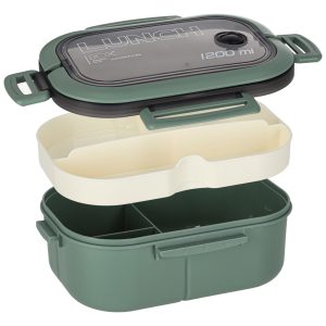 Lunchbox mit Fächern, unterteilt, 1200ml, grün 176318.jpg