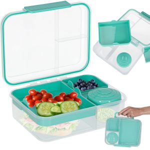 Svačinový box s přihrádkami, dělený, 2200ml, mátová 176324.jpg