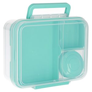 Svačinový box s přihrádkami, dělený, 2200ml, mátová 176327.jpg
