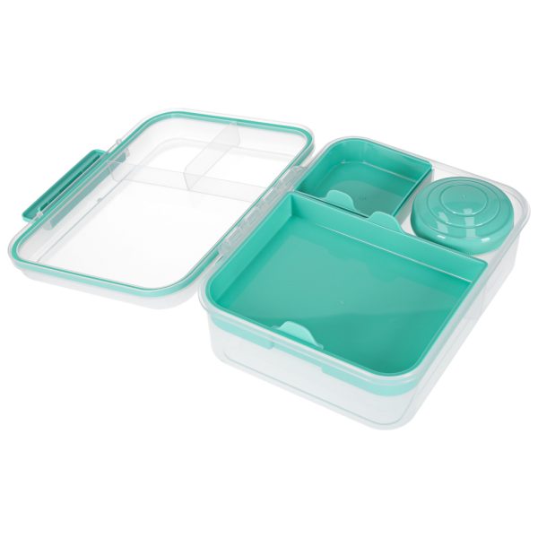Svačinový box s přihrádkami, dělený, 2200ml, mátová 176328.jpg