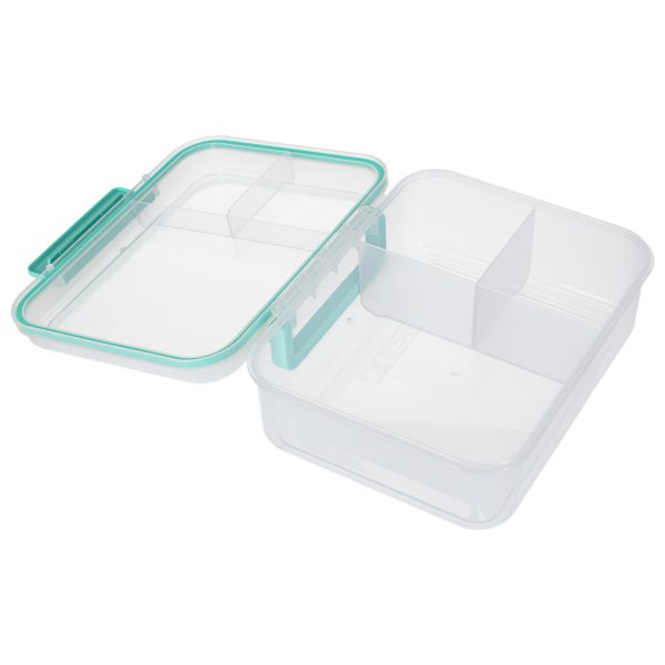Svačinový box s přihrádkami, dělený, 2200ml, mátová 176329.jpg
