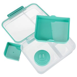 Svačinový box s přihrádkami, dělený, 2200ml, mátová 176330.jpg