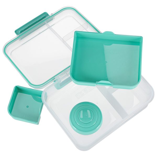 Svačinový box s přihrádkami, dělený, 2200ml, mátová 176330.jpg