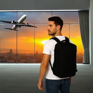Travel backpack tourist luggage black 45x30 cm 176228.jpg