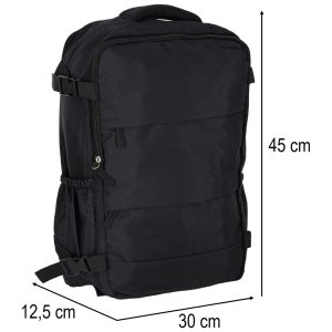 Travel backpack tourist luggage black 45x30 cm 176229.jpg