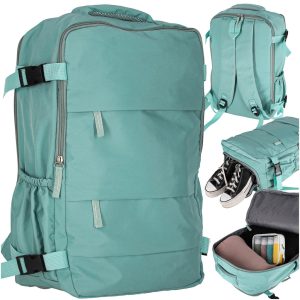 Cestovní batoh turistická zavazadla zelený 45x30 cm 176256.jpg